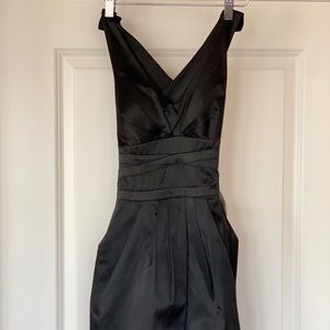 Black fitted backless dress